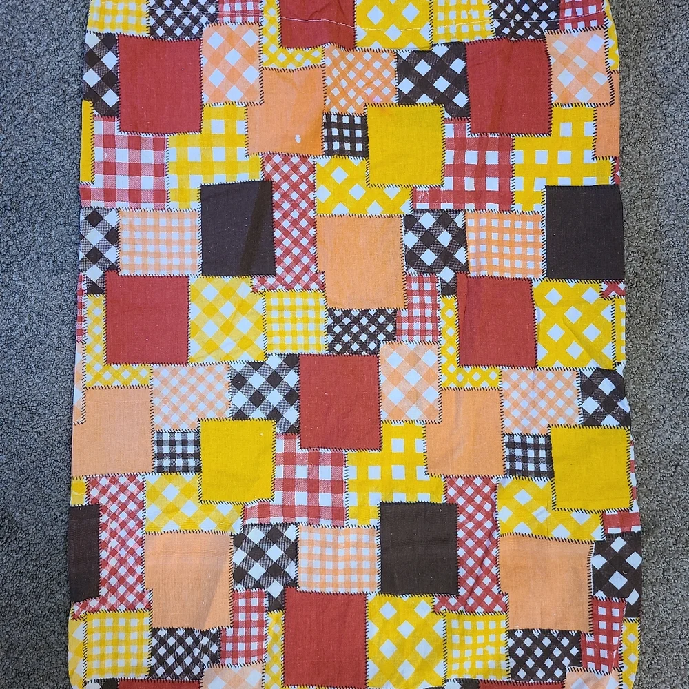 Vintage Patchwork Laundry Bag 1970's